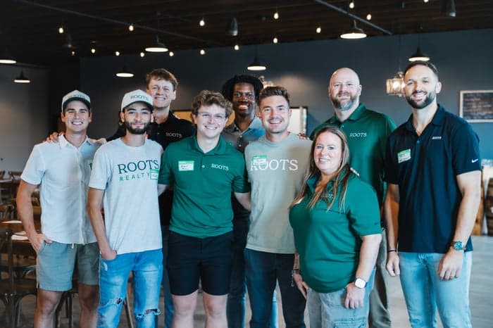 Tyler Lingle with the Roots Realty Co. team