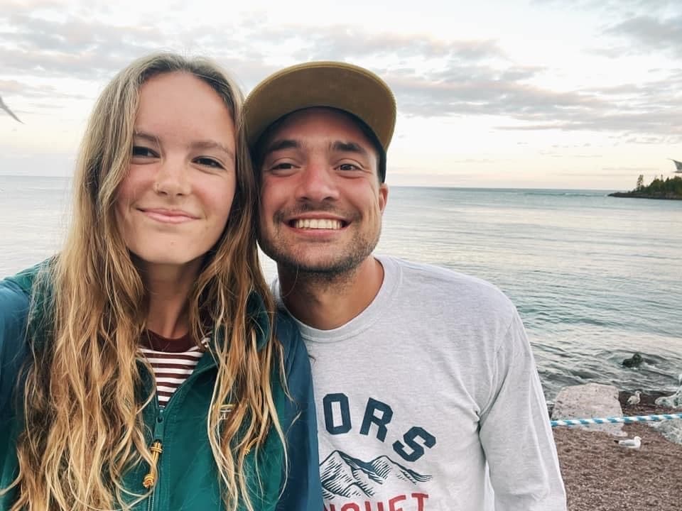 Tyler and his wife at the lake